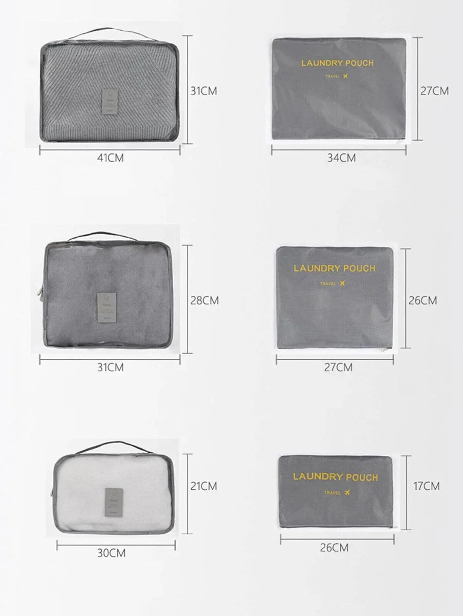 Ensemble de 6 Cubes de Rangement pour Voyage