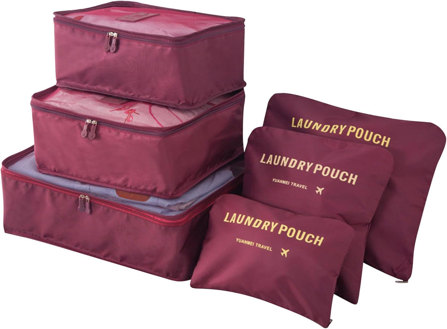 Ensemble de 6 Cubes de Rangement pour Voyage