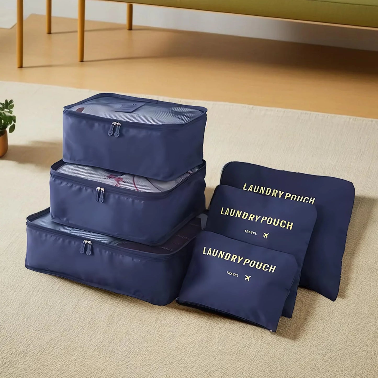 Ensemble de 6 Cubes de Rangement pour Voyage