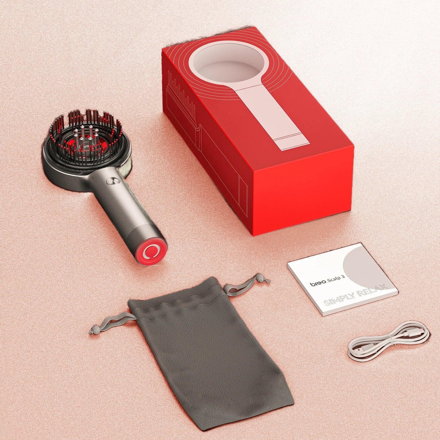 Masseur Électrique du Cuir Chevelu à Lumière Rouge