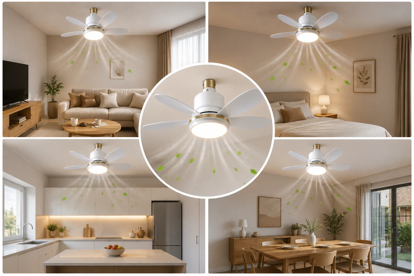 Ventilateur de Plafond LED 2en1