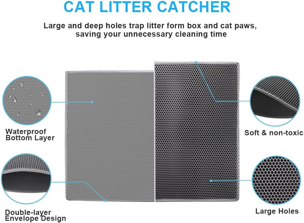 Tapis Litière Chat Imperméable Double Couche