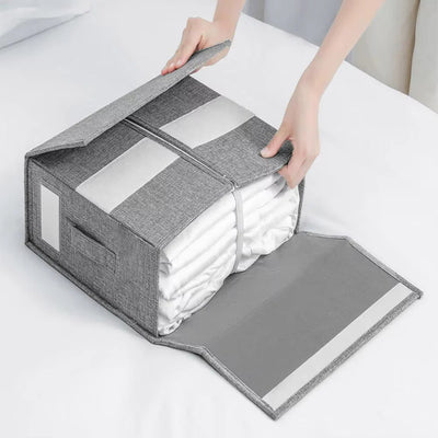 Organisateur de draps et Couettes pliable avec Poignée Renforcée