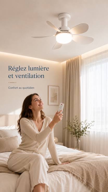 Ventilateur de Plafond LED 2en1