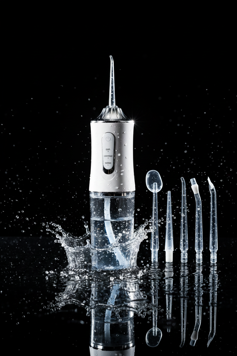 Irrigateur Oral — Dark Background Water Shot